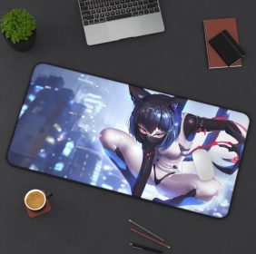 Cyborg Cat Girl Deskscape