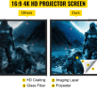 VEVOR VividView 70" Portable Projector Screen with Stand