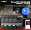 5 Core 12 Channel Audio Mixer with Bluetooth