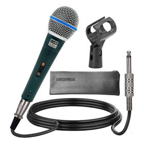 5 CORE Professional Dynamic Vocal Microphone Neodymium Cardioid Unidirectional Handheld Mic for Singing Karaoke Steel Mesh Grille Metal Body With