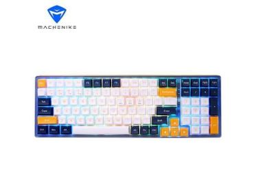 MACHENIKE K600 Gaming Keyboard; Tri-mode Hot Swappable Wireless Keyboard; PBT-FSA Cap;  RGB Music Rhythm;  4000mah Battery; Prussian Blue 100 Key