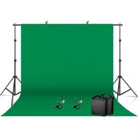 Photography Stand Photo Studio Background Green Screen 3pcs Backdrops Chromakey Support System Frame Carry Bag Light Kit Chroma