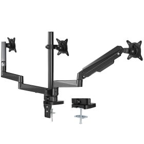 VEVOR Triple Monitor Mount, Supports 13"-27" Screens, Fully Adjustable Gas Spring Monitor Arm, Holds up to 20 lbs per Arm