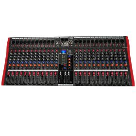 5 Core Audio Mixer 24 Channel DJ Sound Board w Bluetooth USB PC Recording Professional PA Analog Mixing Interface For Karaoke Singing Music Podca