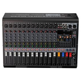5 Core Audio Mixer 12 Channel DJ Sound Board w Bluetooth USB PC Recording Professional PA Analog Mixing Console For Karaoke Singing Music Podcast