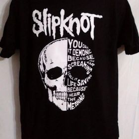 Sliding Knot Band Skeleton Men's Black T-shirt Rock Band Heavy Metal (Color: Black, size: L)