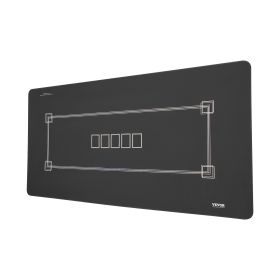 VEVOR Poker Table Top 70 x 35 Inch Poker Mat 6-8 Players Foldable with Bag Black (Default: Default)