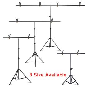 T-shape Metal Backdrop Background Stand Frame Support Multiple Sizes For Photography Photo Studio Video Cromakey Green Screen (Color: New Background Stand, Size (mm): 200x200CM)