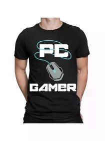 PC Gamer Gaming Legend Game Lovers Gift Funny Mens Womens T-Shirts Top 100% Cotton, (Color: Black, size: L)