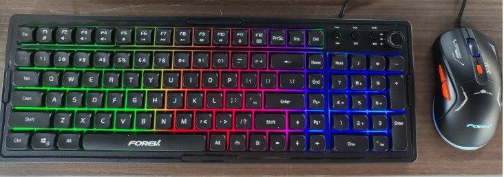 Wired luminous keyboard and mouse Q908 gaming mechanical feel game luminous suspended keyboard and mouse set (Color: Techno Black Set)
