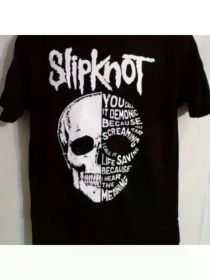 Skull Men's 3XL Black T-Shirt Rock Band Heavy Metal (Color: Black, size: L)