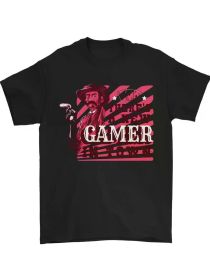 Theres a New Gamer in Town Gaming T-Shirt Mens 100% Cotton (Color: Black, size: L)
