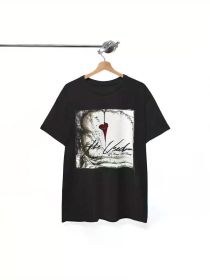 Used T-shirts, shirts for American rock bands, rock fans, unisex shirts, regular fit, family T-shirts (Color: Black, size: L)