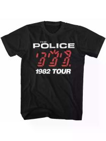 Sting & The Police Ghost in the Machine Tour 1982 Mens T Shirt Rock Band ConcertCouple Clothing 2025 (Color: Black, size: L)